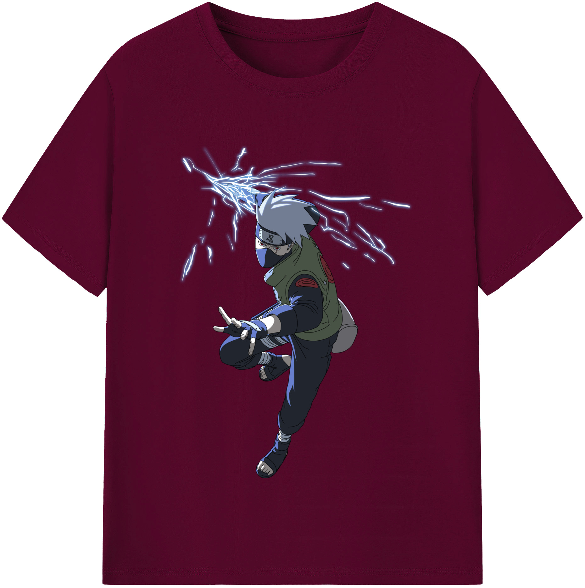 （画像用） NARUTO -ナルト- はたけ カカシ Hatake Kakashi レディースカジュアルプリントTシャツ（綿100％）